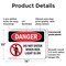 Signmission Do Not Enter When Red Light Is On Danger Sign, Plastic, 14in W x 10in L, 2PK OS-2PACK-DS-P-1014-L-1141 - alternate 3